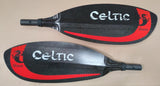 Quest Packrafting Paddle - 4 Piece - Straight Carbon shaft - Nylon Leverlok with Paddle End Caps