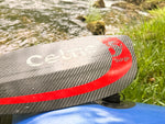 Surge Packrafting Paddle - 4 Piece - Straight Carbon shaft - Nylon Leverlok